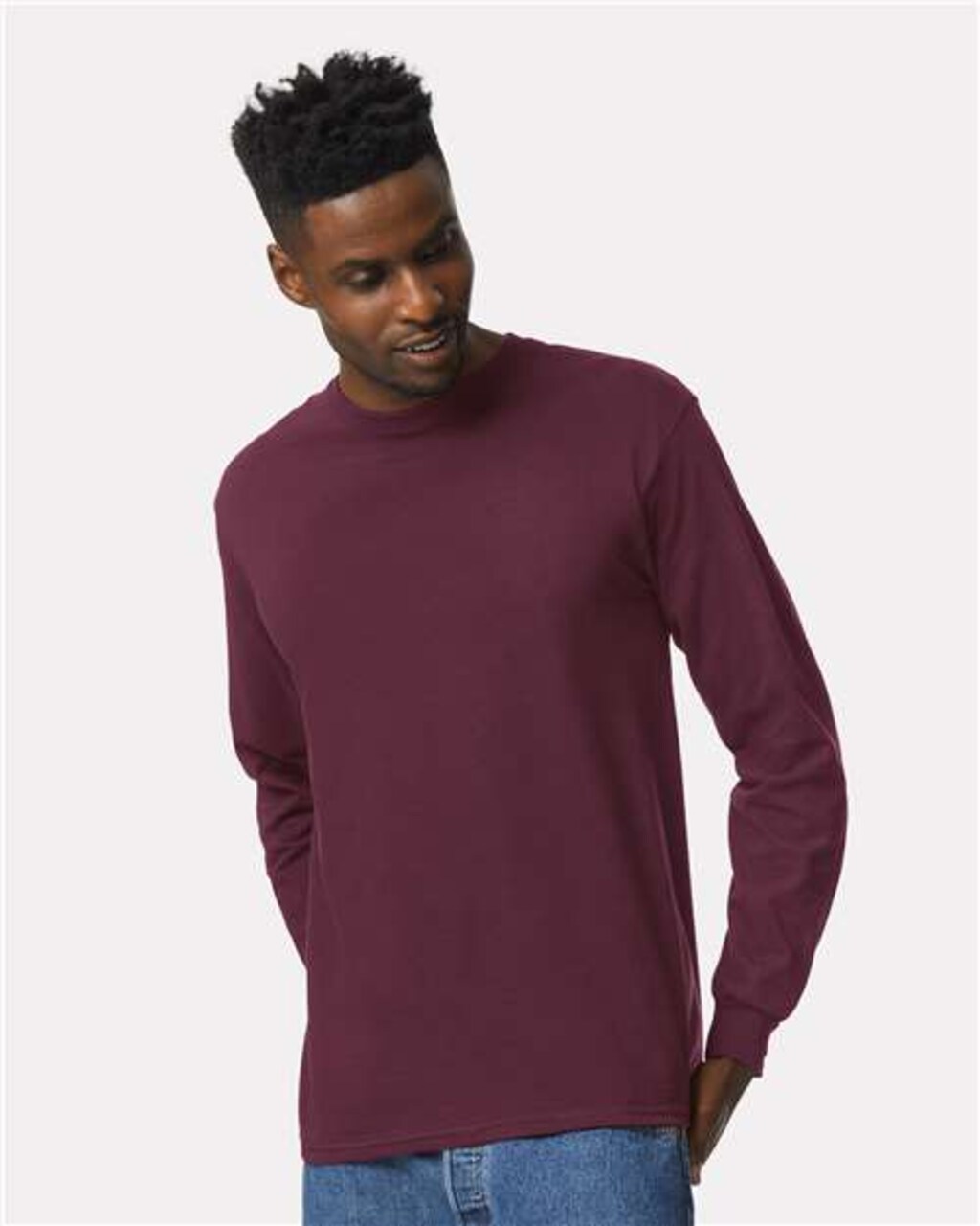 Gildan® Ultra Cotton Long Sleeve Crewneck T-Shirt for Work or Casual Wear